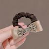 Women's Hair Tie with Rhinestone Bow view 3