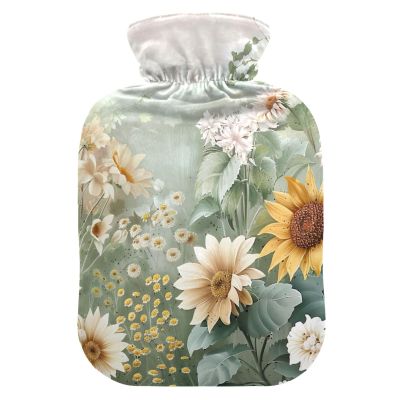 Vintage Floral Hot Water Bottle with Soft Cover, 1 L