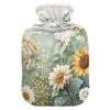 Vintage Floral Hot Water Bottle with Soft Cover, 1 L view 1