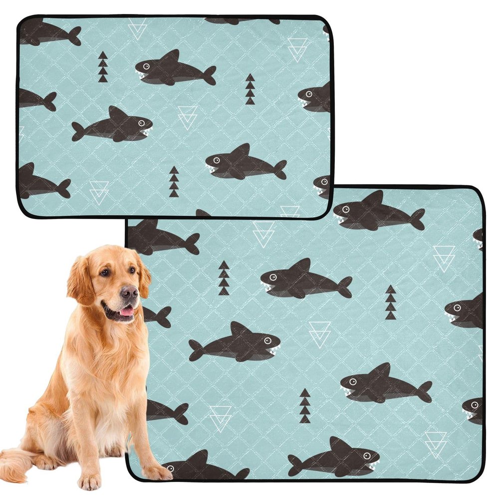 Washable, Non-Slip Dog Mats for Car Seats, Black, 2-Piece Set
