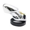 Silicone Chastity Cage for Men with 5 Adjustable Rings, Silver/Long view 2