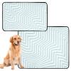 Reusable Pee Pads for Large Dogs, Extra-Large, Washable, Non-Slip, for Car and Airplane, 61 x 91.4 cm + 91.4 x 106.7 cm, Blue and White, 2-Pack view 1