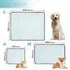Reusable Pee Pads for Large Dogs, Extra-Large, Washable, Non-Slip, for Car and Airplane, 61 x 91.4 cm + 91.4 x 106.7 cm, Blue and White, 2-Pack view 3