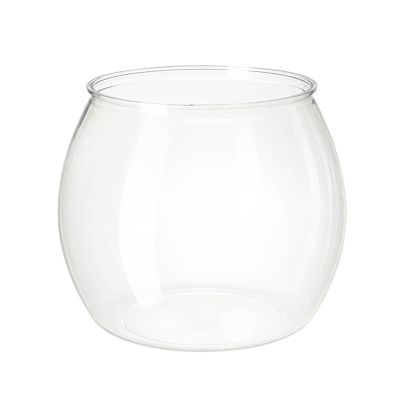 FUHAI-666 Round PET Fish Bowl, High-Transparency Small Aquarium Set, 13 x 17 x 14 cm