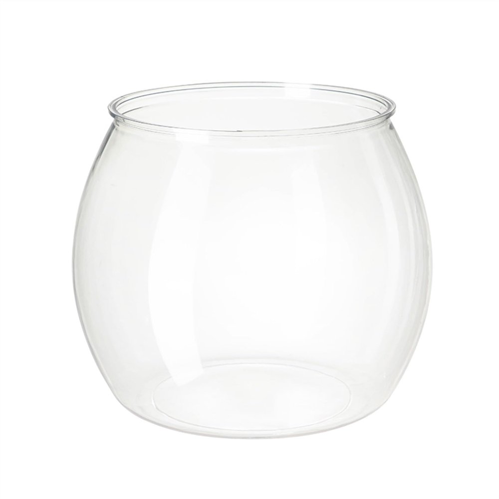 FUHAI-666 Round PET Fish Bowl, High-Transparency Small Aquarium Set, 13 x 17 x 14 cm