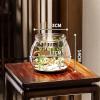 FUHAI-666 Round PET Fish Bowl, High-Transparency Small Aquarium Set, 13 x 17 x 14 cm view 2