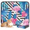 Reusable Dog Pee Pads, Non-Slip Car Floor Mats, 61 x 91.4 cm + 91.4 x 106.7 cm, Tropical Peach Flamingo, 2-Pack view 2