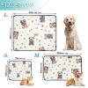 Washable Dog Urine Pads, Extra Large, Reusable, Non-Slip, for Travel, 61 x 91.4 cm + 91.4 x 106.7 cm, Brown, Cute Polka Dot, 2 Pack view 3