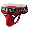 SRZYMJ Men's Cotton Boxer Shorts with Logo Waistband, Red, Size L view 3