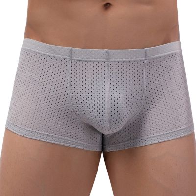 Men's Transparent High-Waist Mesh Thong