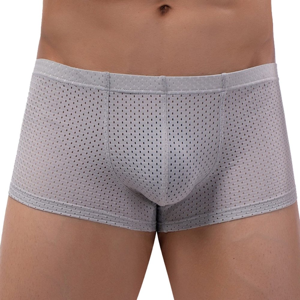 Men's Transparent High-Waist Mesh Thong
