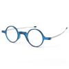 KoKoBin Folding Round Reading Glasses, Blue-Light Filtering, with Zipper Case, Blue, 2.00 Diopters view 3