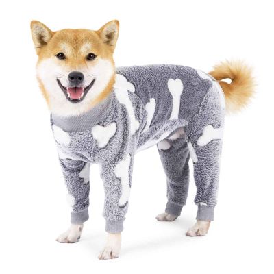 PJDDP Warm Winter Onesie for Dogs, Gray, 3XL