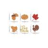 Totelux Glitter Thanksgiving Cupcake Toppers, Pumpkin, Maple Leaf & Turkey, Orange, Brown & Gold, 12 Pieces view 2
