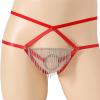 Men's Sexy Red Mini Jockstrap Thong, Ultra-Thin, One Size view 2