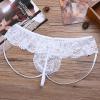 Men's Thong, Transparent Brief Jockstrap, White, L view 2