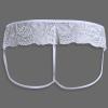 Men's Thong, Transparent Brief Jockstrap, White, L view 4