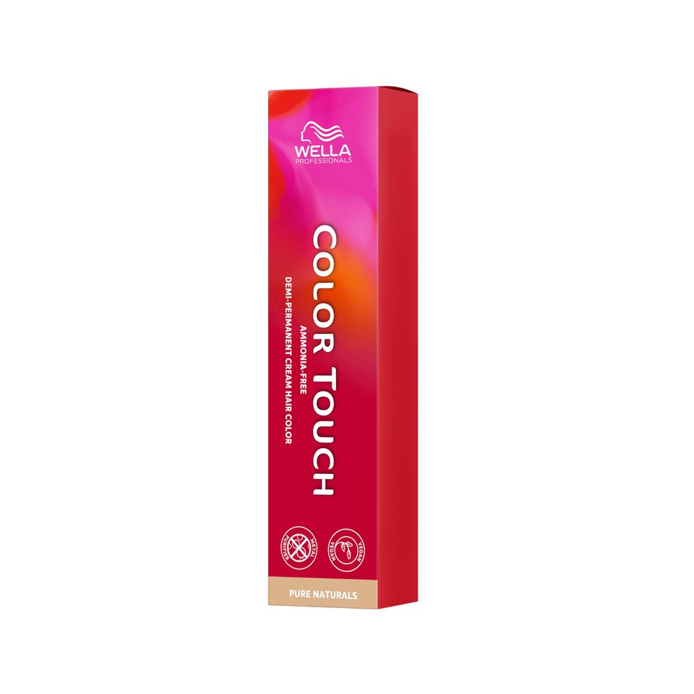 Wella Professionals Color Touch Pure Naturals Ammonia-Free Vegan Demi-Permanent Color with Metal Purifier, 4/0 Medium Brown Natural, 60 ml