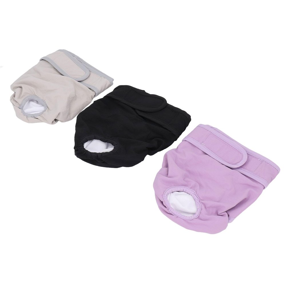Reusable Dog Diapers for Females, Adjustable, 3 Pack