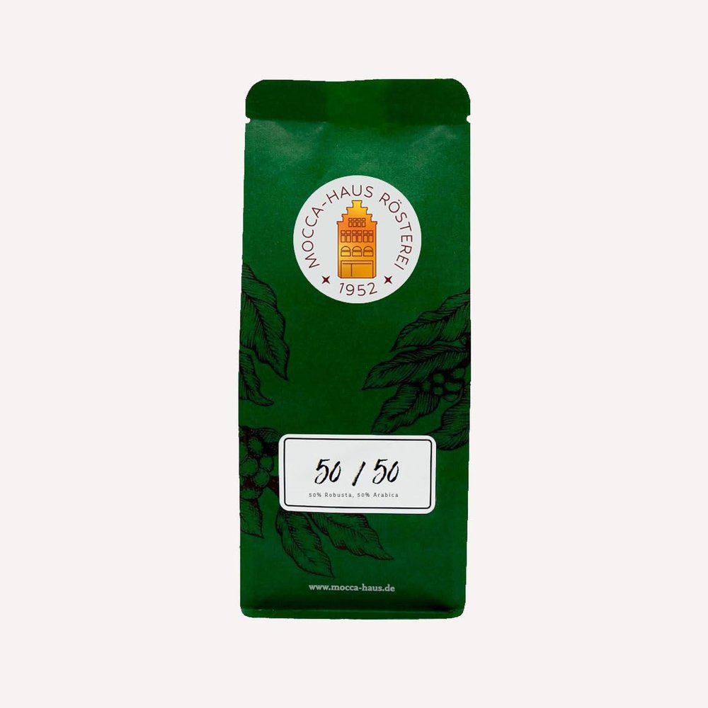 50/50 Espresso: 500 g, grind: whole beans