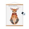 My 1st Christmas Personalized Baby Footprint Poster Set with Name, Christmas Gift for Baby and New Parents (A3 | Children up to approx. 4 years | Feet up to approx. 15 cm, Deer) view 1