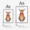 My 1st Christmas Personalized Baby Footprint Poster Set with Name, Christmas Gift for Baby and New Parents (A3 | Children up to approx. 4 years | Feet up to approx. 15 cm, Deer) view 3