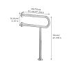 MKAK 60 cm U-Shaped Stainless Steel Bathroom Grab Bar view 2