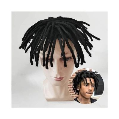 Natural-Looking 5-Inch Afro Dreadlock Hairpiece for Black Men