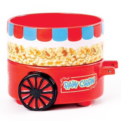 BigMouth Inc Popcorn Pet Bowl Set, Cute Ceramic Food and Water Bowls for Cats and Dogs, 2-Piece Set