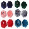 Vintage Velvet Hexagonal Jewelry Organizer and Box view 2