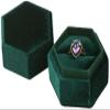 Vintage Velvet Hexagonal Jewelry Organizer and Box view 4