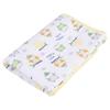 Cotton Changing Pad, Waterproof Baby Mat for Home or Travel (Yellow Trim, M) view 1