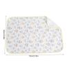 Cotton Changing Pad, Waterproof Baby Mat for Home or Travel (Yellow Trim, M) view 2