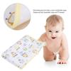 Cotton Changing Pad, Waterproof Baby Mat for Home or Travel (Yellow Trim, M) view 3