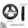 16-Inch Rear Wheels for Manual Wheelchairs, 16 x 1.75 PU Solid Tires, 1/2-Inch Bearings, 2-Pack view 4