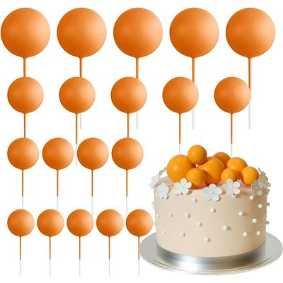 LKXHarleya 20-Piece Ball Cake Toppers for Wedding Cake Decoration