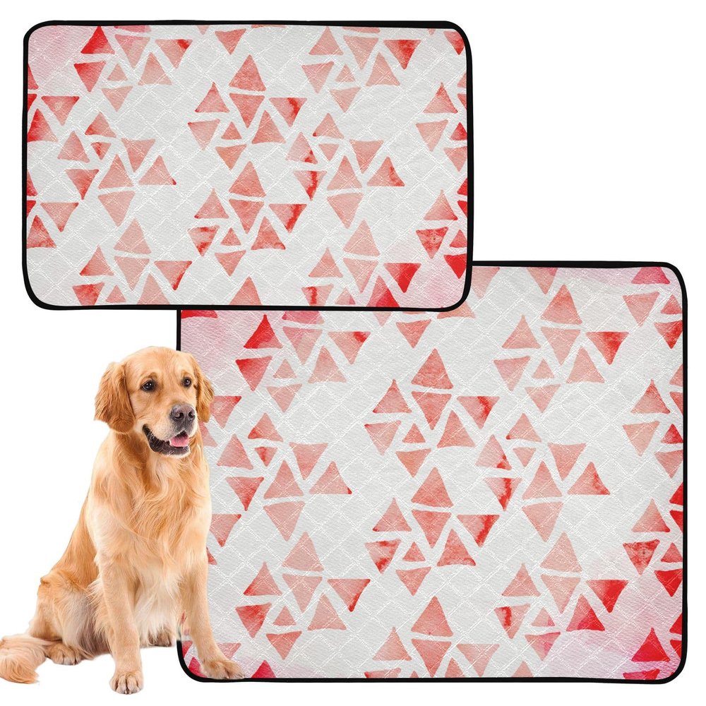 Dog Mat for Cats, Extra-Large Washable Non-Slip Urine Pads, 61 x 91 cm, Boho Style, 2-Pack