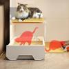 Cat Cage with Litter Box, Indoor Cat Enclosure, DIY Cat Playpen with Casters, Raises Height by 4 cm (Color: view 3