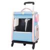 Pet Trolley Carrier, Breathable Rolling Backpack for Small Dogs and Cats view 1