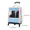 Pet Trolley Carrier, Breathable Rolling Backpack for Small Dogs and Cats view 2