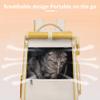 Pet Trolley Carrier, Breathable Rolling Backpack for Small Dogs and Cats view 3