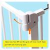 Extra-Tall Pet Gate for Dogs and Cats, Indoor Safety Gate for Doors, Stairs and Hallways, White Metal, Width 66–69 cm view 3