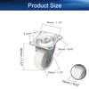 djgkENVQ Chair Casters for Desks, 1.18 in, Nylon, Top Plate Mount, No Brakes, White, 26 lb Capacity, 4 pcs view 2