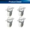 djgkENVQ Chair Casters for Desks, 1.18 in, Nylon, Top Plate Mount, No Brakes, White, 26 lb Capacity, 4 pcs view 4