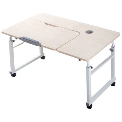 Height-Adjustable Rolling Bed Desk
