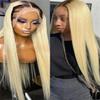 Brazilian Straight Lace Front Human Hair Wig for Women, Glueless, 1B/613, 13x6 Frontal, 32 Inches, 180% Density view 3
