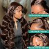 Body Wave Lace Front Human Hair Wig, Lace Frontal Glueless Natural Hair Wig, Synthetic Wig, 13x6 Lace Wig, 24 Inches, #250 Density view 3