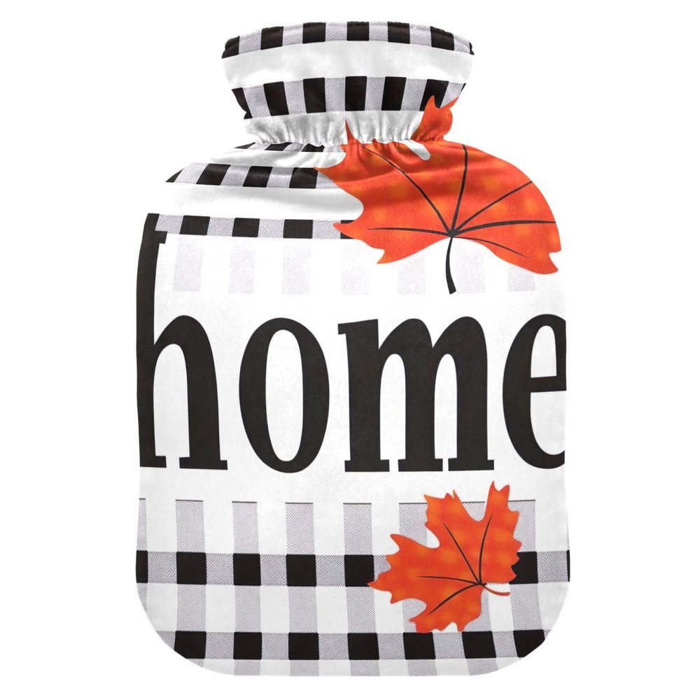 Home Hot Water Bottle with Soft Cover, 2 L