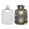 Hot Water Bottle with Velvet Cover for Neck and Shoulder Pain Relief, 1 Liter view 2