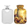 Herbststichhrner Wald Hot Water Bottle with Soft Cover, 2 L view 2